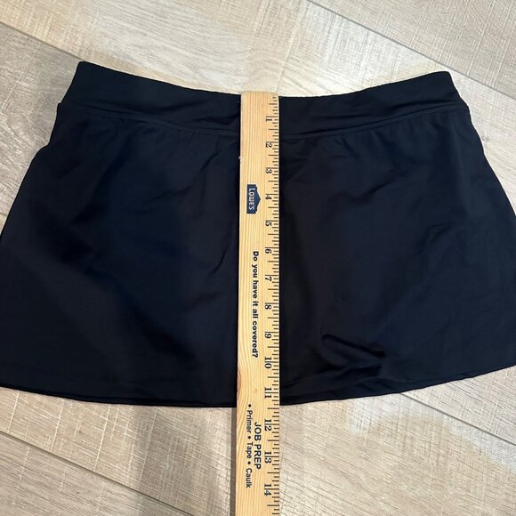 LANDS END WOMENS BLACK SWIM SKIRT SIZE 8 - Picture 3 of 7